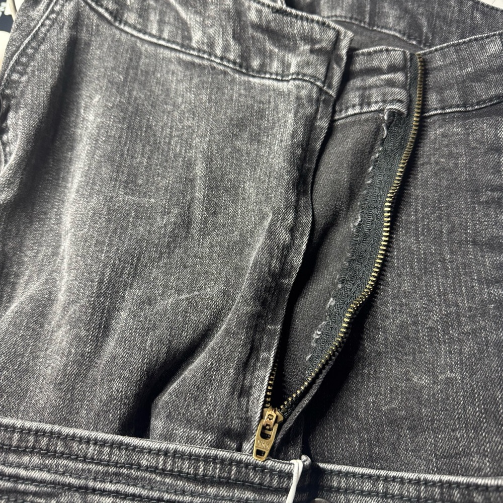 Jessica Simpson Denim Jean Overall Dress Black Gray Wash Plus Size 1X NWT - Picture 11 of 15
